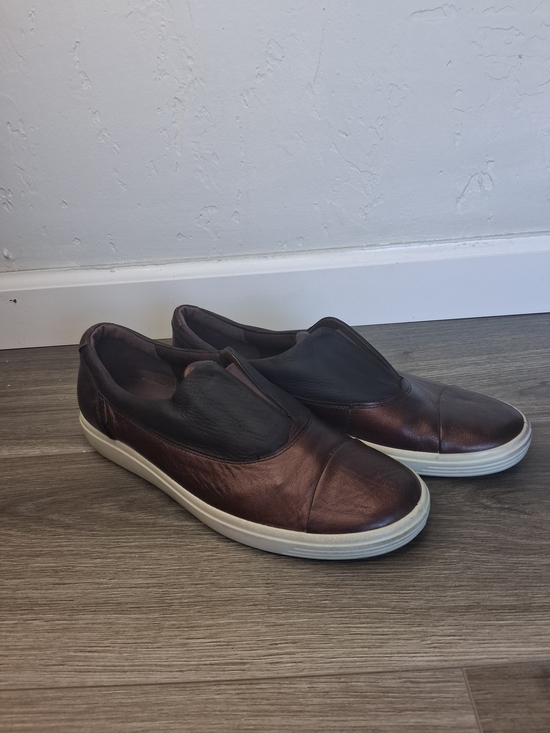 Ecco Other - ECCO Soft 7 Slip-On Sneakers Women's US 10 Brown Leather Comfort Casual Shoe